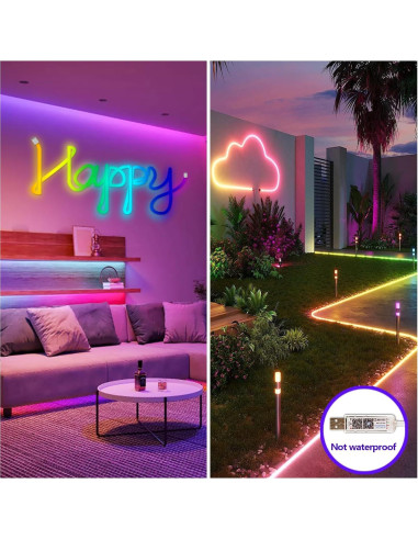 Tira de LED Neón RGB+IC 1m TK99SW Flexible a Prueba de Agua