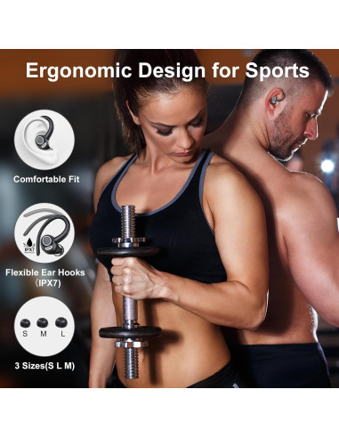 Auriculares Inalámbricos Bluetooth 5.3 VKROBAG V90 IP7 48h