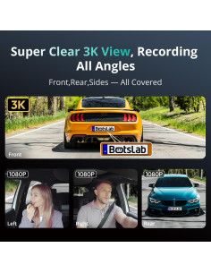 Cámara Dash 3K 4 Canales BOTSLAB G980H con GPS y WiFi 2