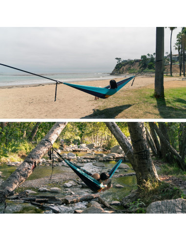 Hamaca Suparpine I WHTE MOSS Individual Azul Profundo