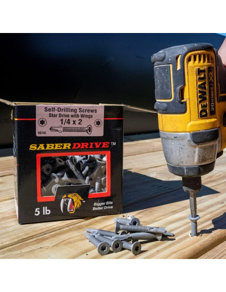 Tornillos para Tablones Saberdrive 1/4" x 5" - 234 Piezas