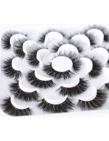 Pestañas Falsas Newcally 3D 18mm Dramáticas - Paquete 10 Pares