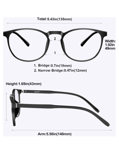 Gafas bloqueadoras luz azul FEIYOLD unisex 2 paquetes