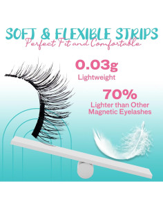 Pestañas Magnéticas GEMERRY A01 con Aplicador Sin Pegamento 2