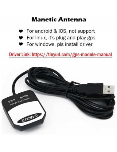 Receptor GPS USB VK-162 G-Mouse 2PCS Antena Externa 121.9g