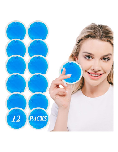 Paquete de 12 Paquetes de Hielo Reutilizables HROOSE Azul