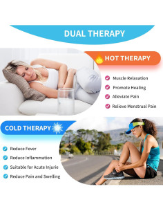 Paquete de 12 Paquetes de Hielo Reutilizables HROOSE Azul 2