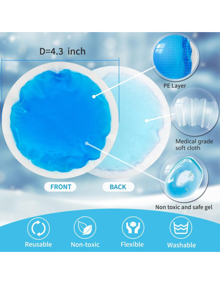 Paquete de 12 Paquetes de Hielo Reutilizables HROOSE Azul