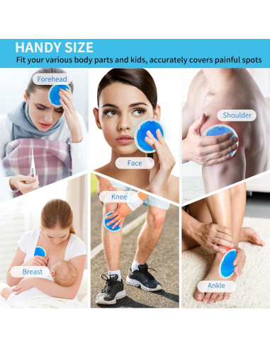 Paquete de 12 Paquetes de Hielo Reutilizables HROOSE Azul