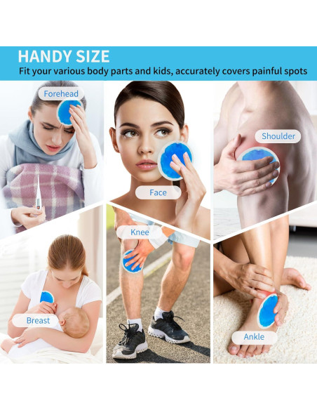 Paquete de 12 Paquetes de Hielo Reutilizables HROOSE Azul