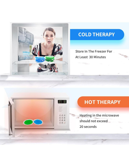 Paquete de 12 Paquetes de Hielo Reutilizables HROOSE Azul