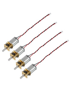 4 PCS Mini Motor de Engranaje N20 DC 3V-6V Metal para Coche RC