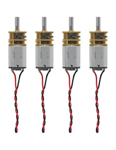 4 PCS Mini Motor de Engranaje N20 DC 3V-6V Metal para Coche RC 2