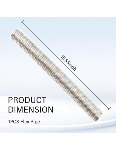 Tubería Flexible de Escape Figpade 39.37 cm Acero Inoxidable