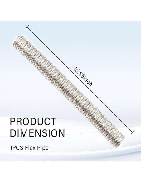 Tubería Flexible de Escape Figpade 39.37 cm Acero Inoxidable