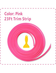 Moldura Decorativa Rosa TIKUN TECH 7.01m para Autos 2