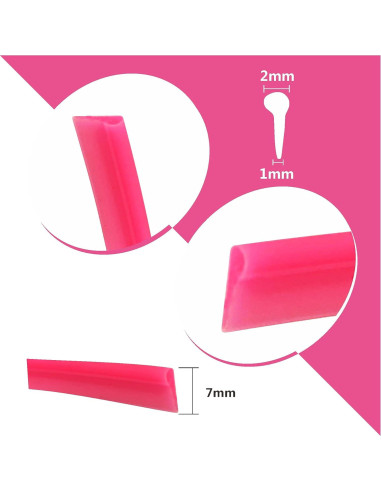 Moldura Decorativa Rosa TIKUN TECH 7.01m para Autos