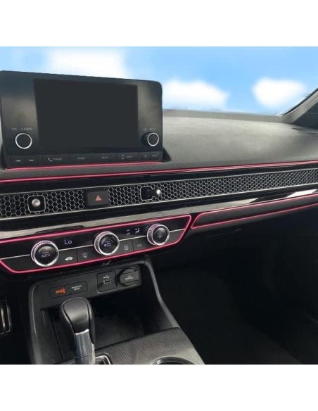 Moldura Decorativa Rosa TIKUN TECH 7.01m para Autos