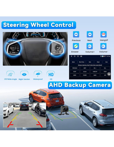 Radio de Coche Roinvou para Toyota Venza 2008-2016, 9" HD, Carplay Inalámbrico, Android Auto, Bluetooth 5.0