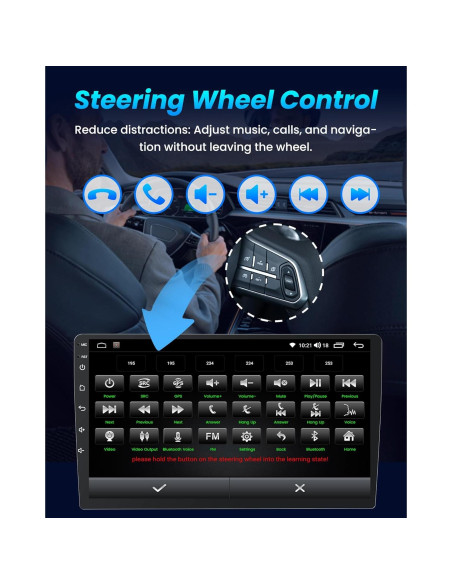 Estéreo Android 10" Jufodrca para Toyota Highlander 2008-2013