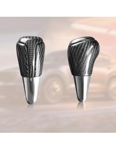 Perilla de Cambio de Marchas VKGUG Fibra de Carbono Negra para Toyota 2