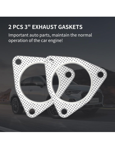 Juego de Juntas de Escape Junecarp 3" Triple Agujero Alta Calidad