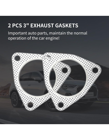 Juego de Juntas de Escape Junecarp 3" Triple Agujero Alta Calidad