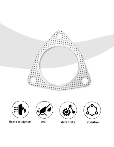 Juego de Juntas de Escape Junecarp 3" Triple Agujero Alta Calidad