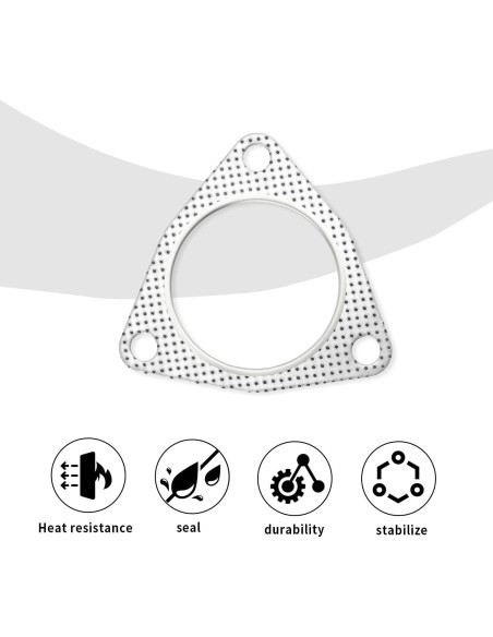 Juego de Juntas de Escape Junecarp 3" Triple Agujero Alta Calidad