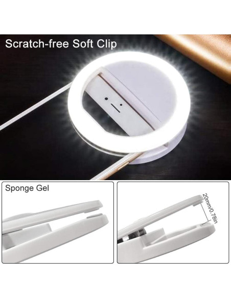 Anillo de Luz para Selfie QIAYA con 36 LED y 3 Modos de Brillo