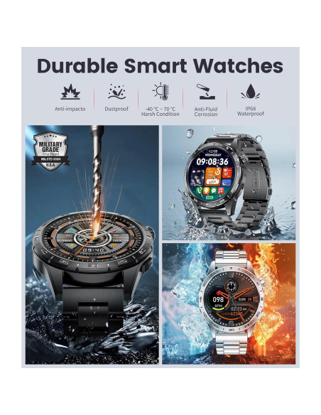 Reloj Inteligente SUNKTA Hombre 1.43" AMOLED IP68 Fitness