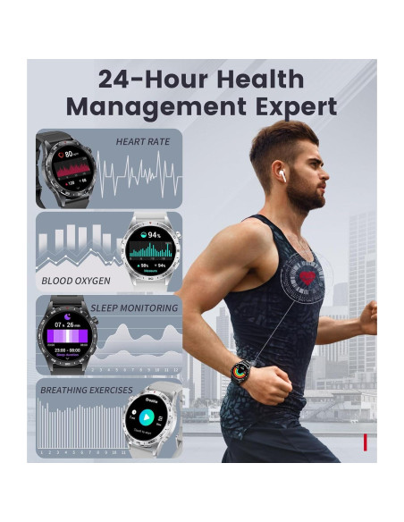 Reloj Inteligente SUNKTA Hombre 1.43" AMOLED IP68 Fitness