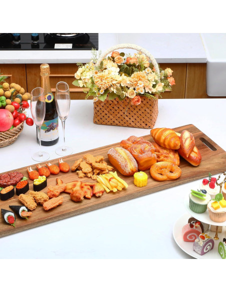 Skylety 4 Tablas de Madera de Acacia 90x30 cm con Mangos Skylety 4 Tablas de Madera de Acacia 90x30 cm con Mangos