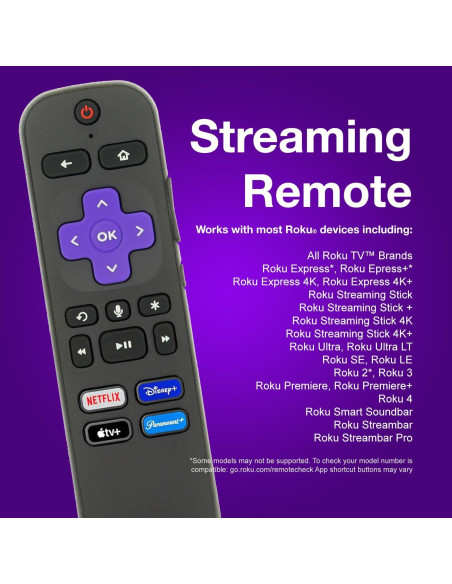 Control Remoto Anderic RC-FA5 para Roku - Compatible con Roku TV