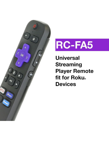 Control Remoto Anderic RC-FA5 para Roku - Compatible con Roku TV