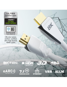 Cable HDMI 8K Ultra Certificado KabelDirekt 0.91 m - 144Hz 2