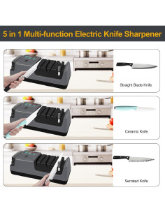 Afilador eléctrico 5 en 1 XTQINJIN con pantalla LCD y 3 velocidades 2