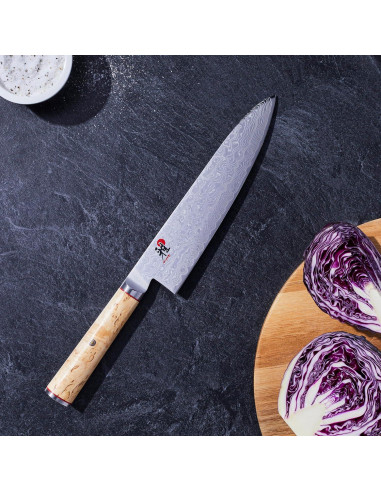 Cuchillo de Chef Japonés MIYABI Birchwood SG2 20.32 cm