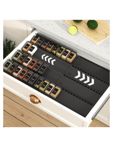 Organizador de Cajones para Especias Homhut - 4 Niveles Expandible