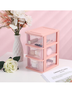 Organizador de Escritorio IMIKEYA Rosa 4 Cajones PP 2
