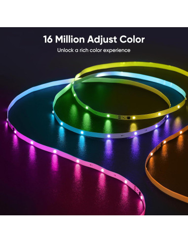 Tira de luces LED RGB 20m ERBTY con control remoto y APP