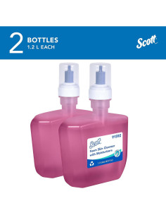 Jabón de Manos Espumoso Scott 1.2 L Aroma Floral (2 Botellas) 2