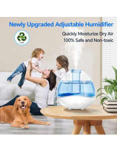 Humidificador ultrasónico Riofxqin 1.5L para dormitorio y oficina 2