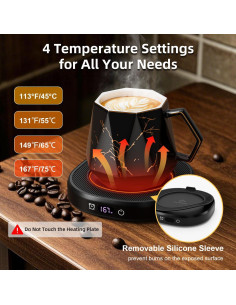 Calentador de Tazas Inteligente Bsigo con Taza de Cerámica 414ml 2
