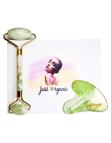 Juego de Rodillo de Jade y Gua Sha Sky Zone - Cuidado Facial