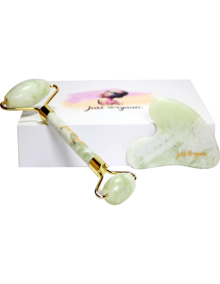 Juego de Rodillo de Jade y Gua Sha Sky Zone - Cuidado Facial