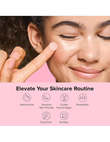Parches Hidrocoloides El Método Rosa para Acné - 72 Unidades