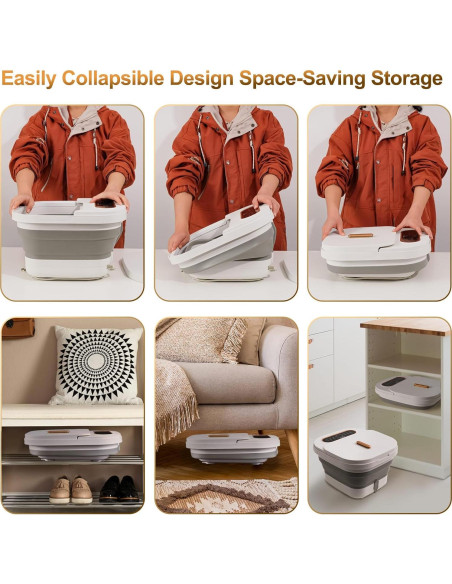 Bañera de pies colapsable UNIFULL con masaje y calor