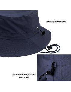 Sombrero de Lluvia Impermeable Woogwin Plegable UV 53-58 cm 2