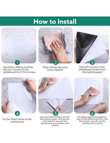 Papel de Pizarra Blanca Magnética Autoadhesivo Thboxes 30x45 cm